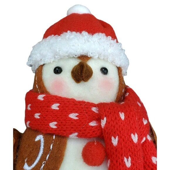 New Featherly Friends Brown Bird SNAP Christmas Holiday Decor Red Hat Scarf 2023 - Picture 5 of 11